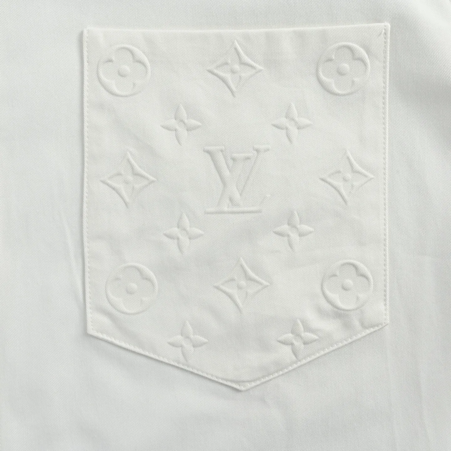 Louis Vuitton/Louis Vuitton 26ss pocket old flower embossed shirt